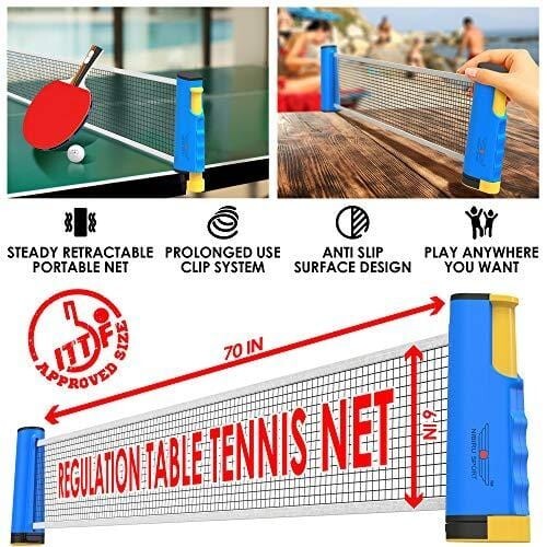 Nibiru Sport Profi Tischtennis Set Tischtennisschläger mit Netz Schläger Bällen. - Bild 4 von 6