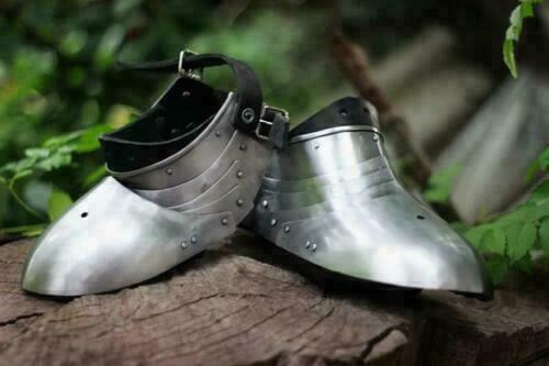 Medieval Armor Shoe Sabaton Pair Knight Gothic Combat shoes - Afbeelding 1 van 5