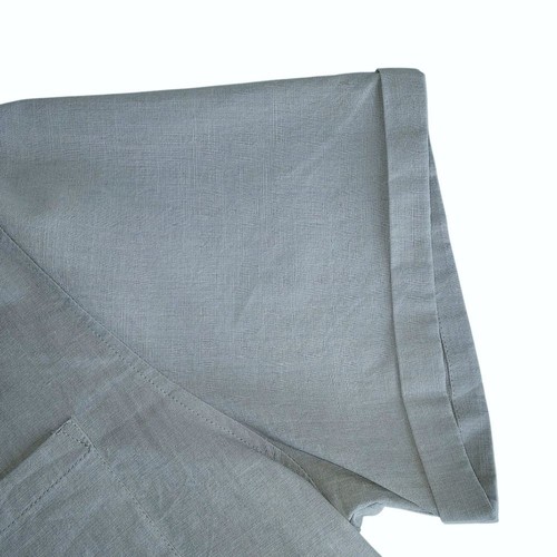 Herren 3XL Leinen Baumwollmischung transparentes Muster Heftärmel Kreuzfahrt Urlaub Resort neu ohne Etikett - Bild 3 von 8