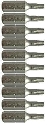 10 X Torx Bits, S2 T30, 1/4'' x 25mm, Hochleistungsstahl, von HKB , 50508