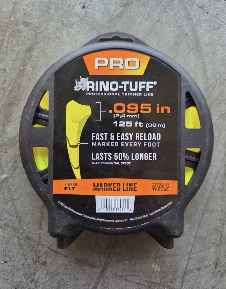 Rino-Tuff - Pro Universal Fit .095 Yellow Trimmer Line - 125ft Spool Length - Image 1 of 1