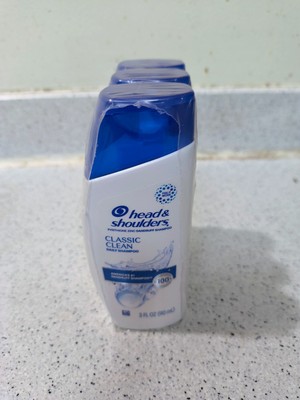 Head & Shoulders Classic Clean Daily Shampoo 3 oz Travel Size Bottle Lot of 3