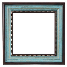 Frame for Canvas Painting, 10x10" Resin Canvas Floater Frames, Blue/Brown