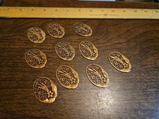 Lot Of 10 Framed Stars France Vintage 60s Brass Stampings Findings Jewelry 