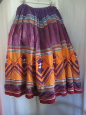 Vintage Seminole/Miccosukee Patchwork Skirt Native American Handmade Tribal Art
