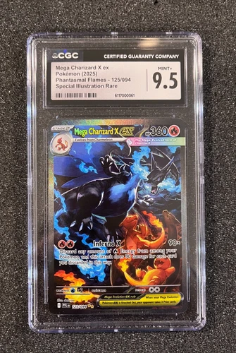Pokémon TCG, Mega Charizard X ex 125/094, Phantasmal Flames SIR, CGC 9.5 Mint+