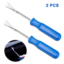 2PCS Pry Bar Tool Kit Car Door Panel Remover Interior Trim Clip Popper