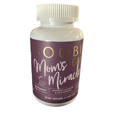 Boobie Bears Mom's Miracle Lactation Supplement for Breast Milk 60 Gummies 08/25