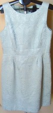 Tahari Jacquard Sheath Dress Patterned Light Green Sleeveless Size 12