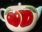 Vintage Cer Desuir Girl/Bread Teapot, 4 cups, creamer, sugar bowl Italy — photo 2