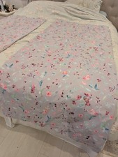 Dunelm lilac Floral Blackout Curtains pair 168cm W  x 182cm L