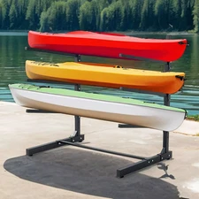 TRUE & TIDY LUGO KR-46-3TIER HEAVY-DUTY FREESTANDING RACK KR-46-3TIER - BLACK