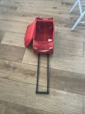 DISNEY CARS LIGHTNING MCQUEEN KIDS CHILD ROLLING SUITCASE WITH WHEELS. NICE  2