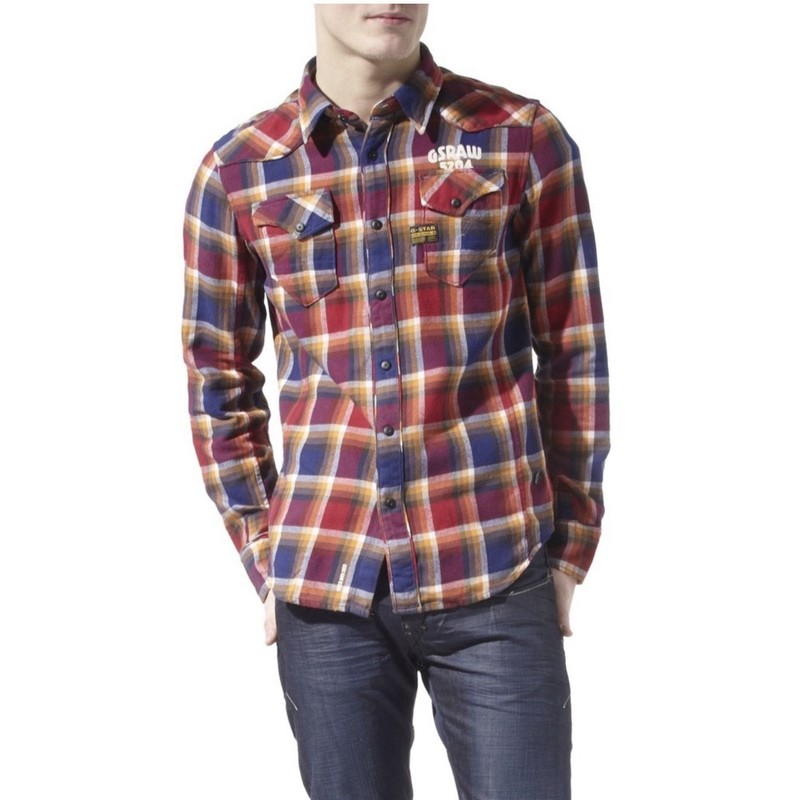 G-Star RAW Bergen Flannel Shirt Size Medium