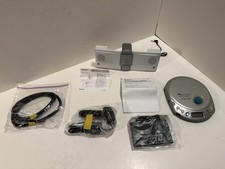 Sony Walkman D-F200 ESP MAX Silver Portable CD Player  SRS-T55 Speakers  More 