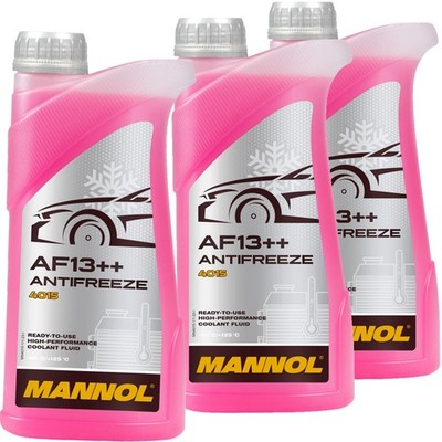 3 x1L MANNOL FROSTSCHUTZMITTEL AF13++ READY MIX ANTIFREEZE FERTIGGEMISCH -40°C