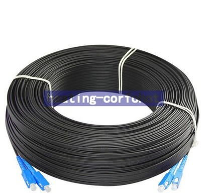 Outdoor SC SM Duplex FTTH Drop Patch Cord SC G657 Fiber Optic Cable Jumper 40M