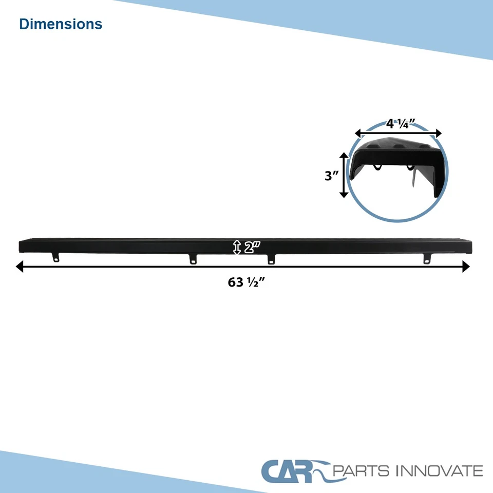 Fits 09-14 Ford F150 Styleside Black Tailgate Moulding Protector Spoiler Cap - Image 3 of 4