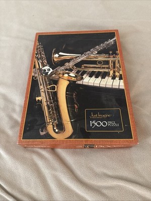 NEW 1986 HTF All That Jazz 1500 Pc Puzzle Piano Trombone Trumpet Just Imagine