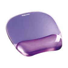 Fellowes Crystals Gel Mouse Pad with Wrist Rest - Purple 91441 