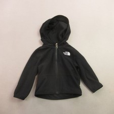 North Face Jacket Boys 6-12M Long Sleeve Full Zip Pockets Outdoors Hooded Black