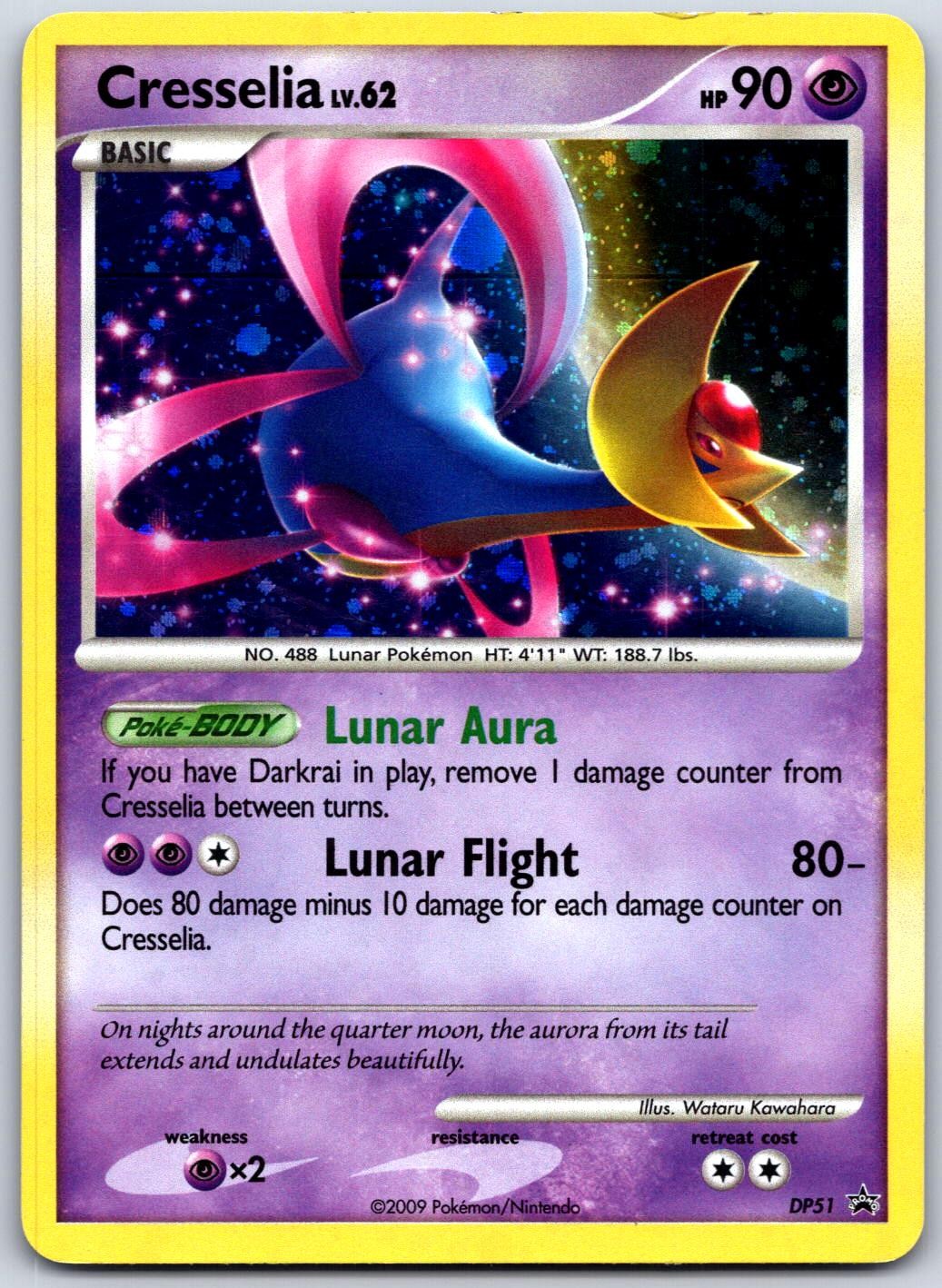 Cresselia DP51 Holo Promo Diamond and Pearl Promos Pokemon Moderately Played