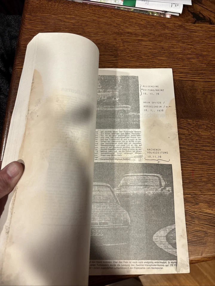 Artículos de periódicos alemanes vintage 1978 sobre modelos Porsche Foto 3 de 4
