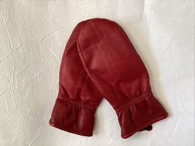 Park City Women s Leather Mittens with Rabbit Fur Lining by Pratt and Hart