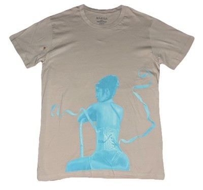 Marina T Shirt S Beige Princess of Power 2025 Tour Merch Ribbon Tee NEW *spot