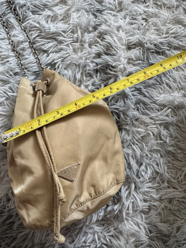 Prada Mini Re-nylon Bucket Bag In Color Beige - Image 3 of 4