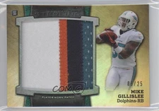 2013 Bowman Sterling Gold Refractor /25 Mike Gillislee #BSJRP-MGI Jumbo Patch RC