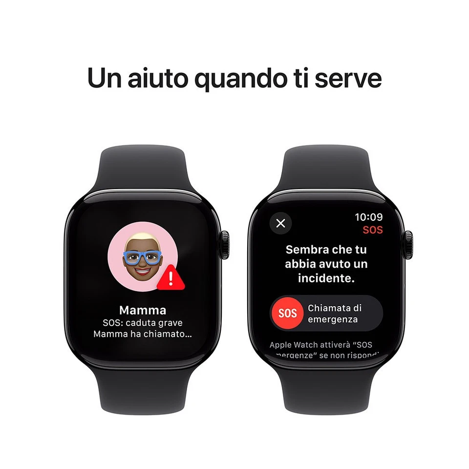 Apple Watch Series 10 GPS alluminio 42 mm Jet Black Sport Band Black taglia S/M - Immagine 4 di 4
