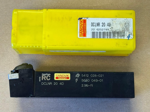 SANDVIK RC DCLNR 20 4D INDEXABLE LATHE TOOL HOLDER, 1.25" X 1.25" X 6", ITEM C - 第 2/11 張圖片
