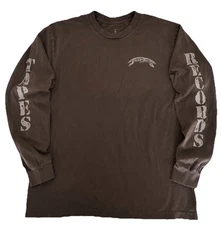 Travis Scott T Shirt L Brown Long Sleeve Jackboys 2 A3 NEW *pinhole