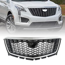 For 2016-2026 Cadillac Xt5 Front Upper Bumper Grill Diamond Chromed Black Grille For 2016-2026 Cadillac Xt5 Front Upper Bumper Grill Diamond Chromed Black Grille