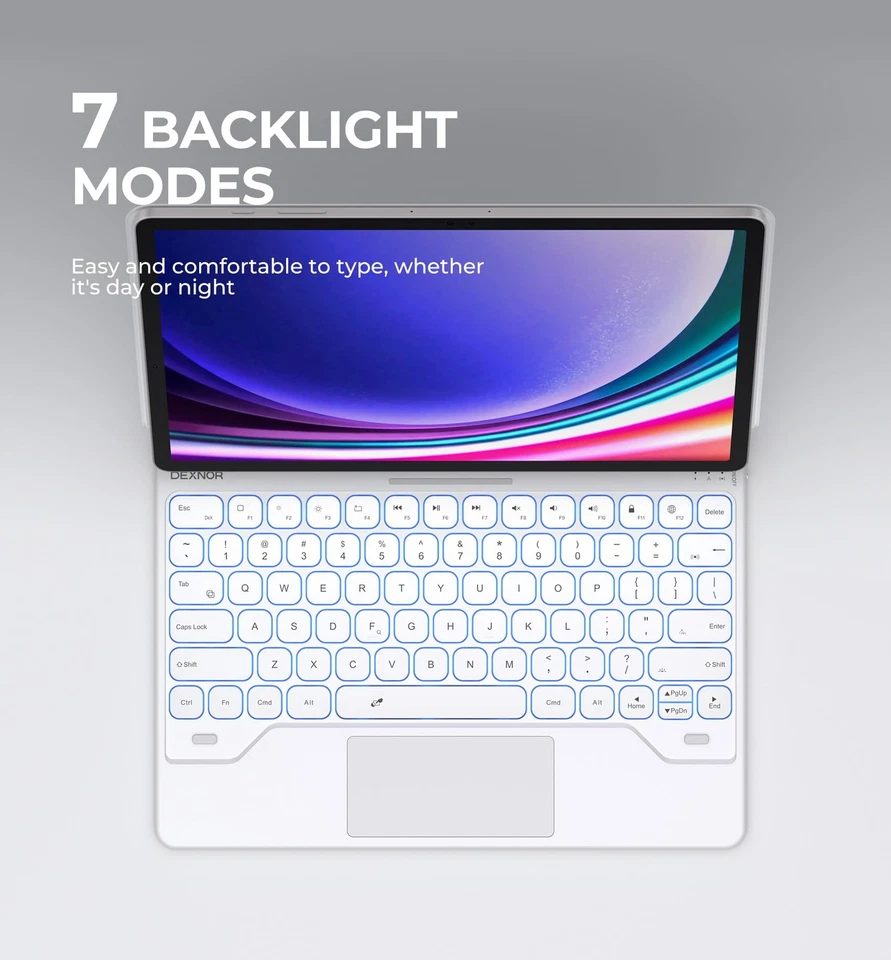 for Samsung Galaxy Tab S10+ / S9+ / S8+ / S7+ Case with Keyboard, 12.4'' Floa... - Image 4 of 4