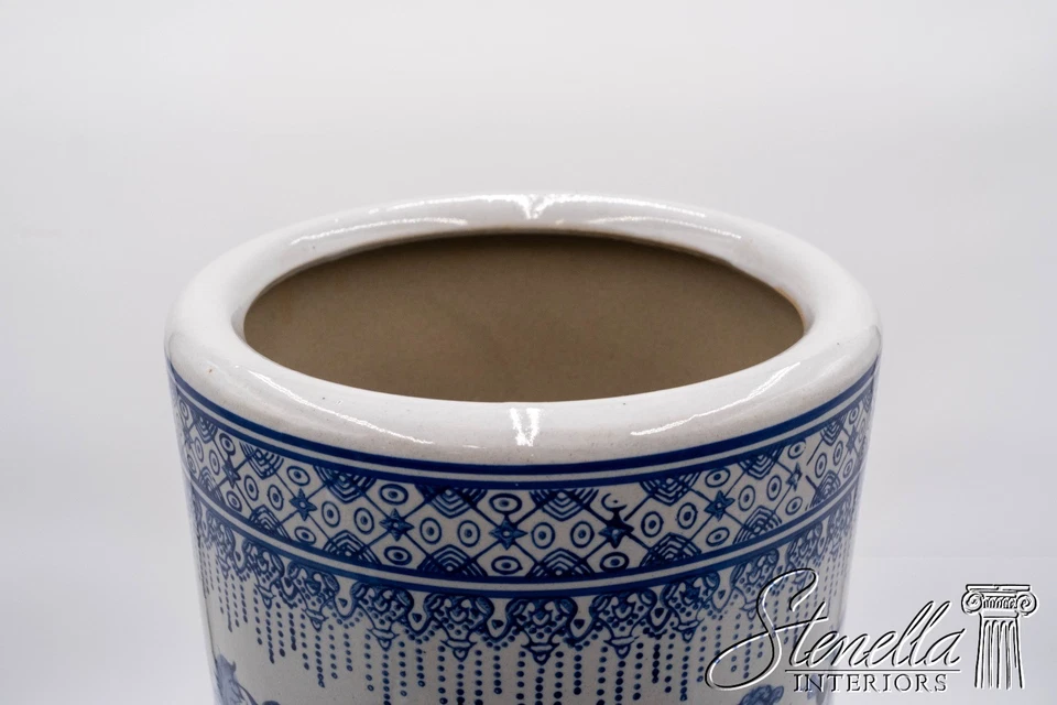 LF69605: Soporte para paraguas chinoiserie de porcelana azul y blanco Foto 3 de 4