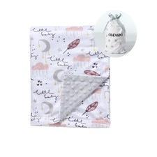 Soft Plush Minky Baby Blanket For Girls Newborns Toddlers Sweet Dream 30x40 Inch