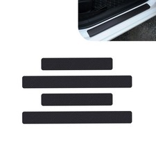 4 PCS Car Door Sill Protectors, 4D Carbon Fiber Door Entry Edge Guards, Anti-...