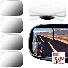Pack Blind Spot Mirror, Rectangle 360  Angle Adjustment Glass Traffic Safety 4