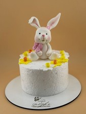 Handmade Fondant Bunny Cake Topper Easter Rabbit Sugar Decoration  Rabbit edible