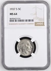 1937-S BUFFALO NICKEL NGC MS64 663014