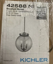 Kichler 42588NI Holbrook 2-Light Mini Pendant in Brushed Nickel