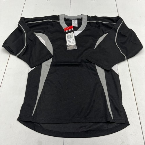 Kamazu Los Angles Black & Silver Hockey Jersey Junior Size Large/X-Large - 第 1/6 張圖片