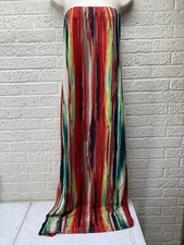 URBAN ROSE Free Size Multicolor Striped Maxi Sleeveless Dress USA Made • VG‼
