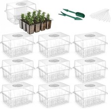 10 Pack Seed Trays Starter Kit 120 Cells Reusable Greenhouse Seedling Starter