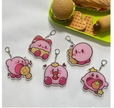 lot 20pcs kirby mix anime Acrylic Keychain Key Chain Girls boy Keyring