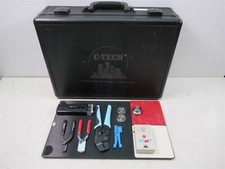 C-Tech Fiber Optic Systems Tool Kit Strippers Crimpers SPOT Tester w/ Hard Case