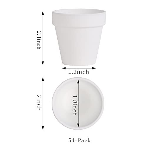 2 inch Small Terracotta Pots with Drainage Holes,Mini Clay Ceramic White - Picture 3 of 6
