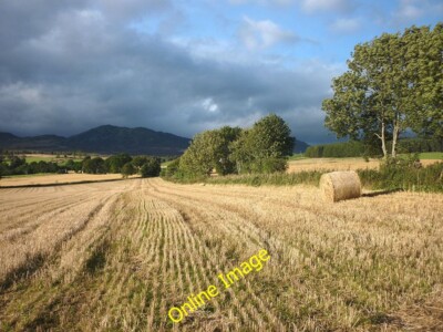 Photo 6x4 Harvested barley field, Milton of Edradour Pitlochry Ben Vracki c2012
